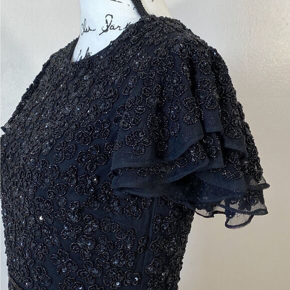 Mac Duggal Floral Beaded Sheath Dress size 2 - Picture 11 of 12